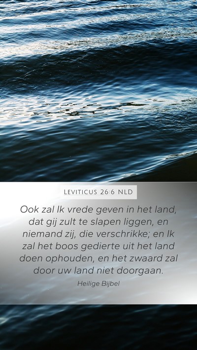 Leviticus 26:6 NLD Bible Verse Image