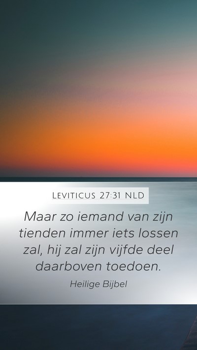 Leviticus 27:31 NLD Bible Verse Image