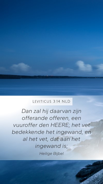 Leviticus 3:14 NLD Bible Verse Image