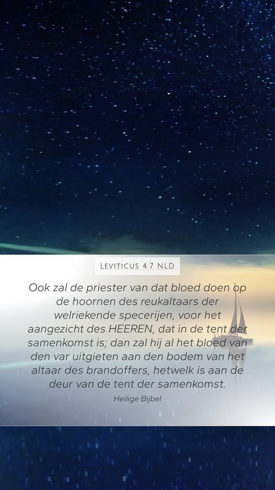 Leviticus 4:7 NLD Bible Verse Image