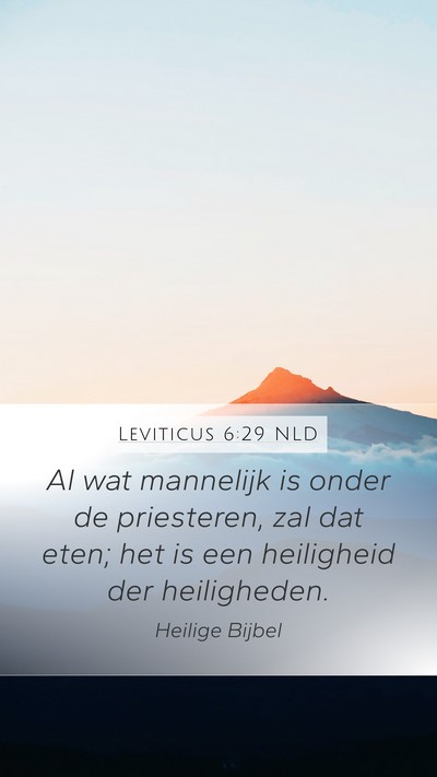 Leviticus 6:29 NLD Bible Verse Image