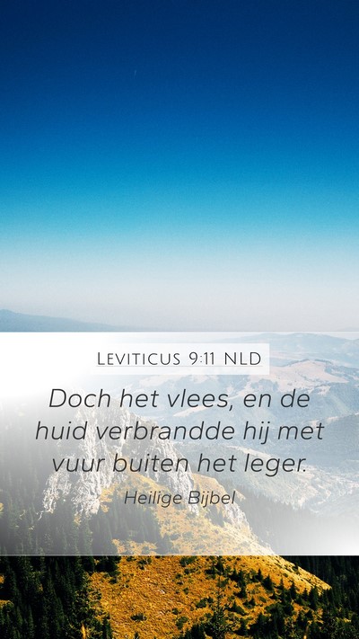 Leviticus 9:11 NLD Mobile Phone Wallpaper - Doch het vlees, en de huid verbrandde hij met - Mobile Bible Verse Wallpaper