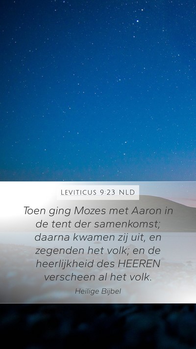 Leviticus 9:23 NLD Bible Verse Image