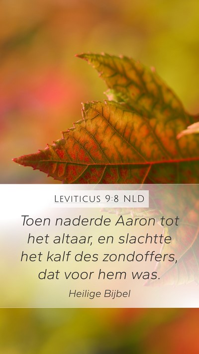 Leviticus 9:8 NLD Bible Verse Image