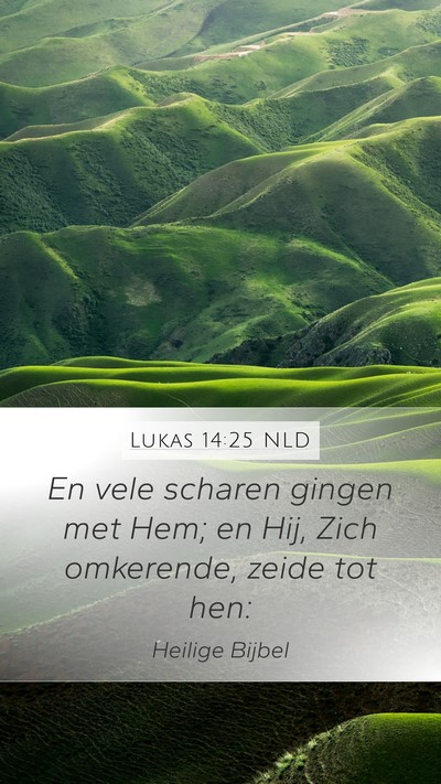 Lukas 14:25 NLD Bible Verse Image