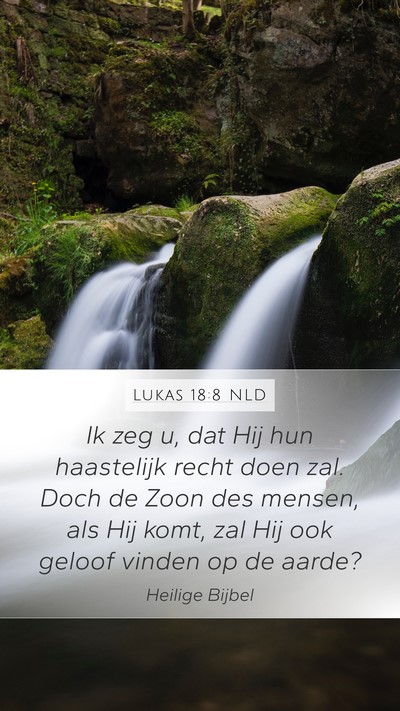 Lukas 18:8 NLD Bible Verse Image