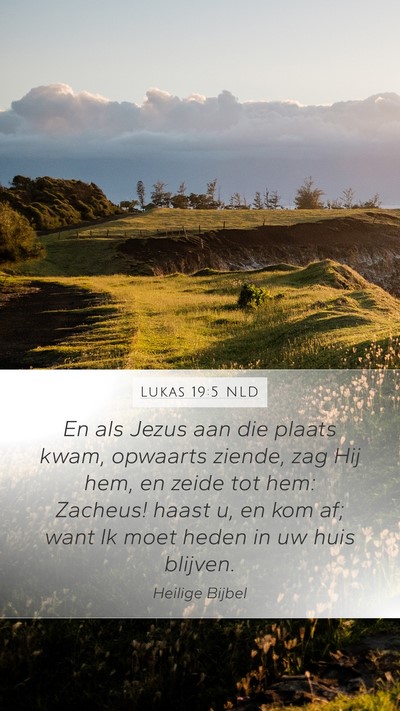 Lukas 19:5 NLD Bible Verse Image