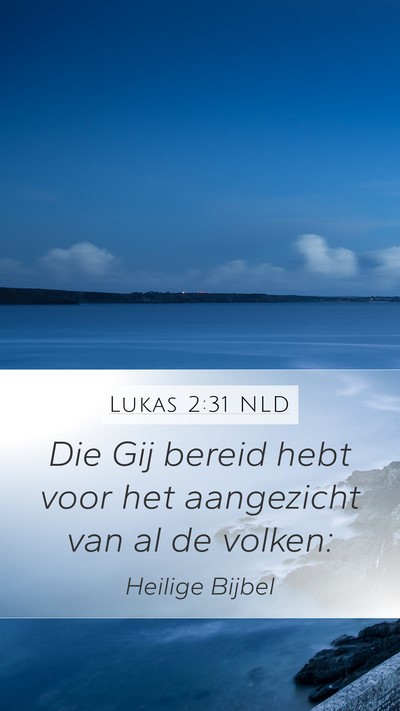 Lukas 2:31 NLD Mobile Phone Wallpaper - Die Gij bereid hebt voor het aangezicht van al de - Mobile Bible Verse Wallpaper