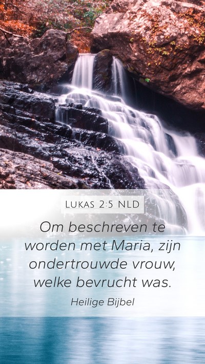 Lukas 2:5 NLD Mobile Phone Wallpaper - Om beschreven te worden met Maria, zijn - Mobile Bible Verse Wallpaper