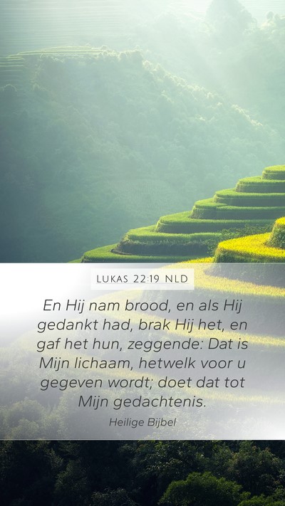 Lukas 22:19 NLD Bible Verse Image