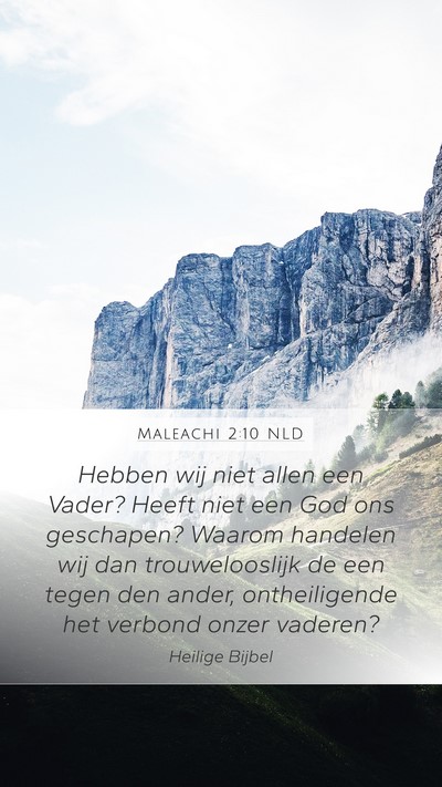 Maleachi 2:10 NLD Mobile Phone Wallpaper - Hebben wij niet allen een Vader? Heeft niet een - Mobile Bible Verse Wallpaper