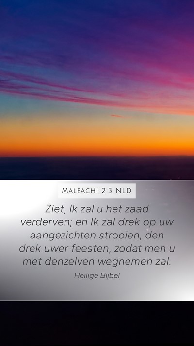 Maleachi 2:3 NLD Bible Verse Image