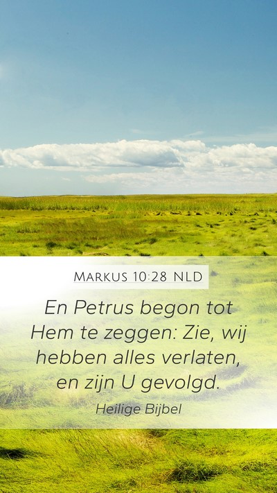 Markus 10:28 NLD Bible Verse Image