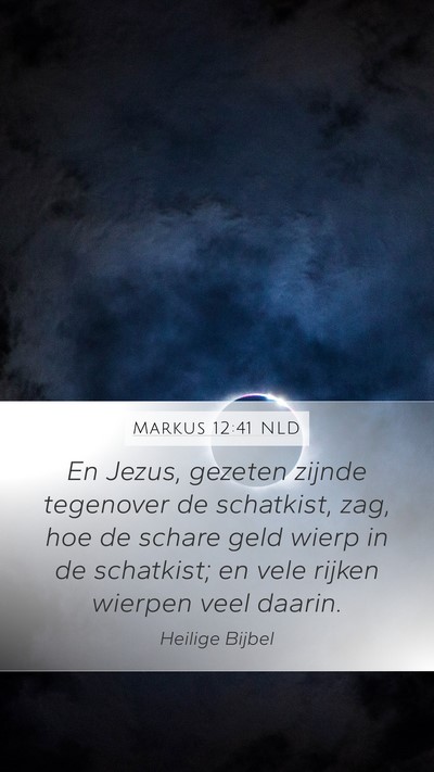 Markus 12:41 NLD Bible Verse Image