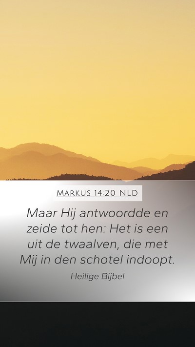 Markus 14:20 NLD Bible Verse Image