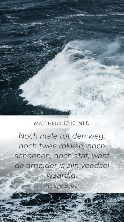 Mattheüs 10:10 NLD Bible Verse Image