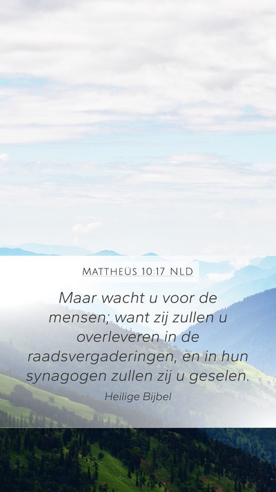 Mattheüs 10:17 NLD Bible Verse Image