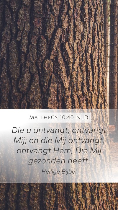 Mattheüs 10:40 NLD Bible Verse Image