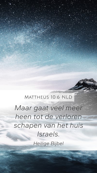 Mattheüs 10:6 NLD Bible Verse Image