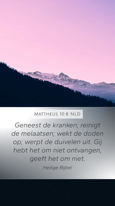 Mattheüs 10:8 NLD Bible Verse Image