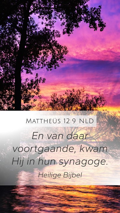 Mattheüs 12:9 NLD Mobile Phone Wallpaper - En van daar voortgaande, kwam Hij in hun - Mobile Bible Verse Wallpaper
