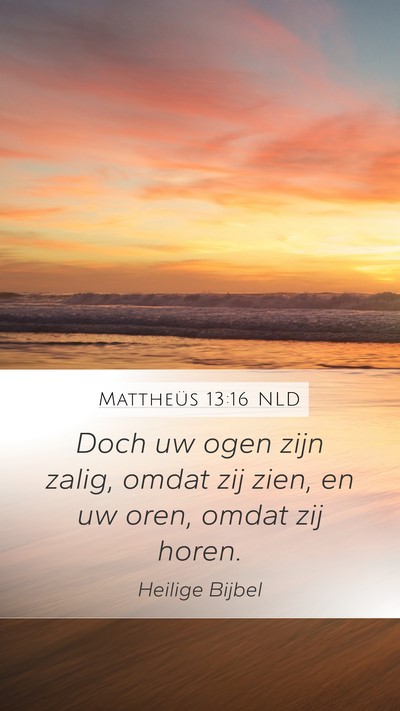 Mattheüs 13:16 NLD Bible Verse Image