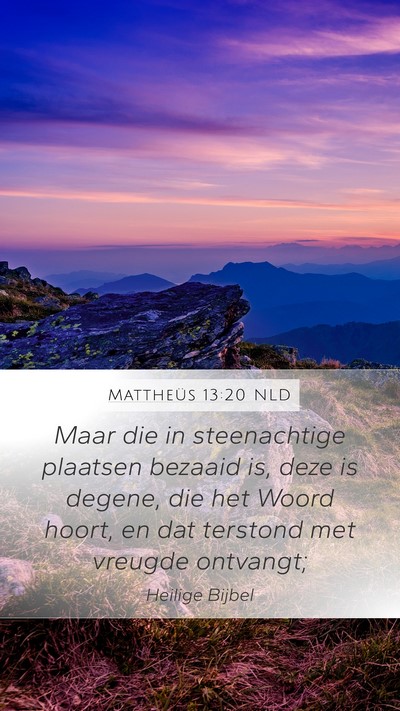 Mattheüs 13:20 NLD Bible Verse Image