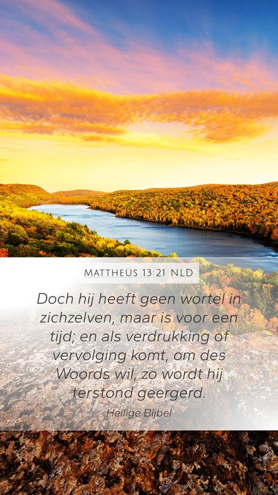 Mattheüs 13:21 NLD Bible Verse Image