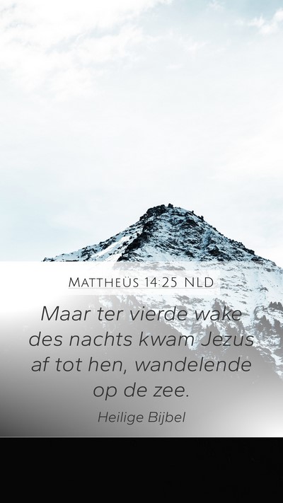 Mattheüs 14:25 NLD Bible Verse Image