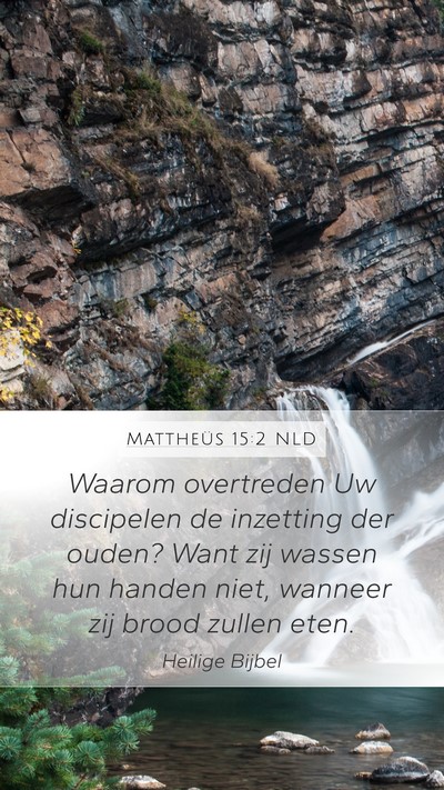 Mattheüs 15:2 NLD Bible Verse Image