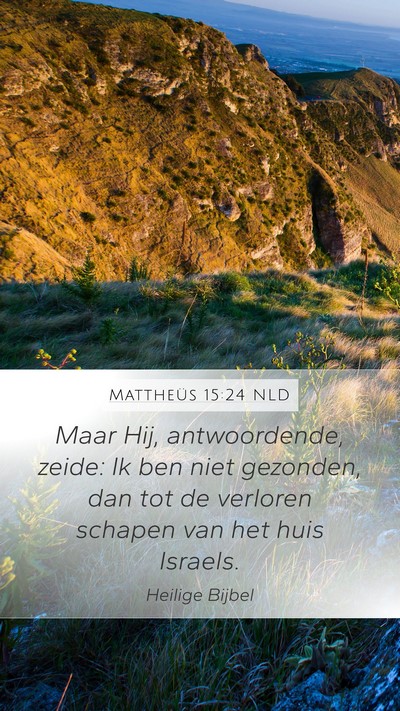 Mattheüs 15:24 NLD Bible Verse Image