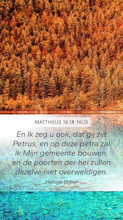 Mattheüs 16:18 NLD Bible Verse Image