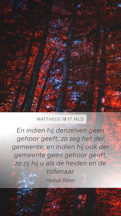 Mattheüs 18:17 NLD Bible Verse Image