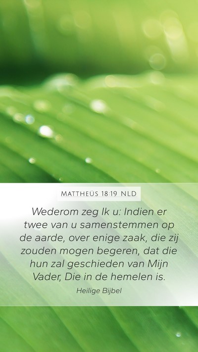 Mattheüs 18:19 NLD Bible Verse Image