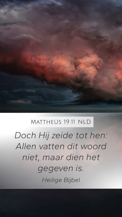 Mattheüs 19:11 NLD Bible Verse Image
