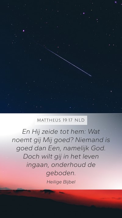 Mattheüs 19:17 NLD Bible Verse Image