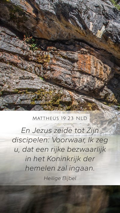 Mattheüs 19:23 NLD Bible Verse Image
