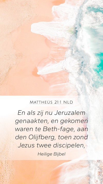 Mattheüs 21:1 NLD Bible Verse Image