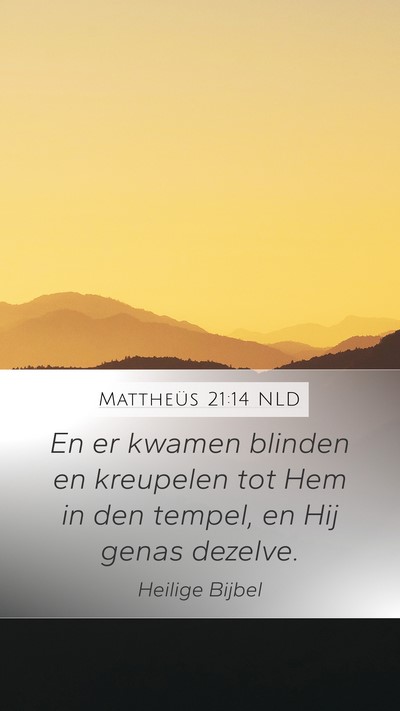 Mattheüs 21:14 NLD Bible Verse Image