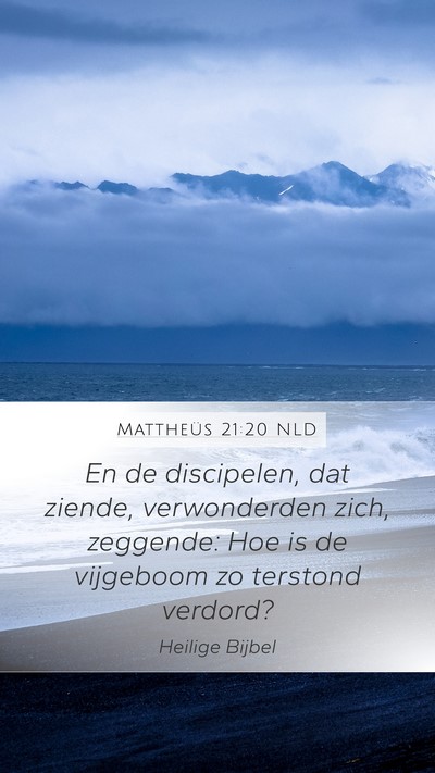 Mattheüs 21:20 NLD Mobile Phone Wallpaper - En de discipelen, dat ziende, verwonderden zich, - Mobile Bible Verse Wallpaper
