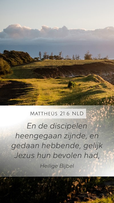 Mattheüs 21:6 NLD Bible Verse Image