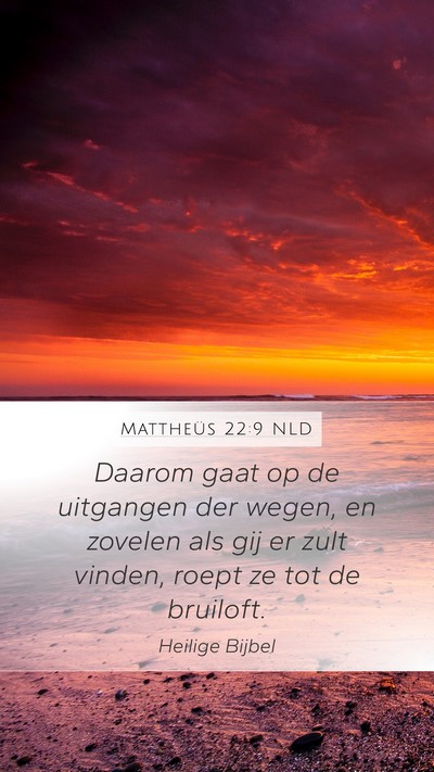 Mattheüs 22:9 NLD Bible Verse Image