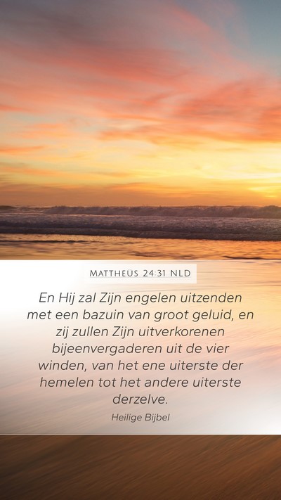 Mattheüs 24:31 NLD Bible Verse Image