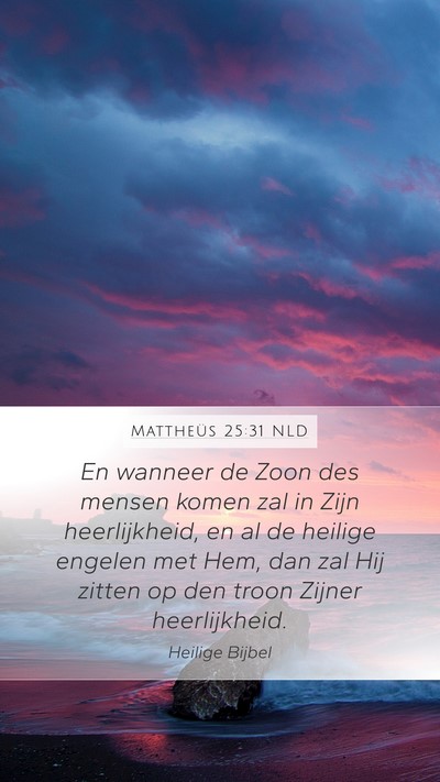 Mattheüs 25:31 NLD Bible Verse Image
