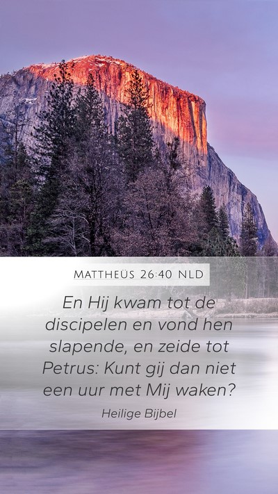 Mattheüs 26:40 NLD Bible Verse Image