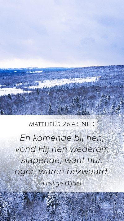 Mattheüs 26:43 NLD Bible Verse Image