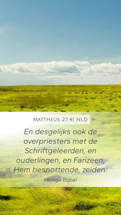 Mattheüs 27:41 NLD Bible Verse Image