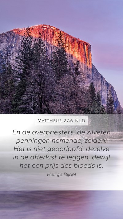 Mattheüs 27:6 NLD Bible Verse Image