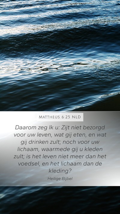 Mattheüs 6:25 NLD Bible Verse Image