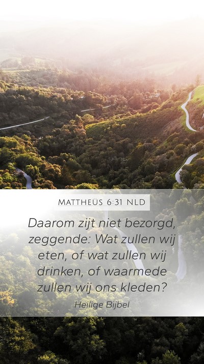 Mattheüs 6:31 NLD Bible Verse Image
